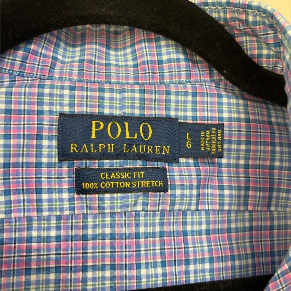 Men’s Polo Ralph Lauren 100% Cotton Stretch Button Down - Size L